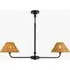 Siwa 2-Light Pendant Light - Dark Rattan, Matt Black by Perch & Parrow, image 3
