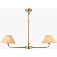 Siwa 2-Light Pendant Light - Natural Rattan, Antique Brass by Perch & Parrow, alternate view