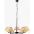 Siwa 5-Light Pendant Light - Natural Rattan, Matt Black by Perch & Parrow, image 3