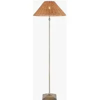 Siwa Floor Lamp - Antique Brass, Dark Rattan by Perch & Parrow, image 2