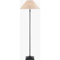 Siwa Floor Lamp - Matt Black, Natural Rattan by Perch & Parrow, alternate view