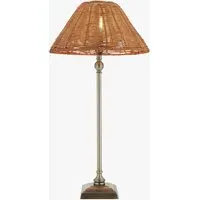 Siwa Table Lamp - Dark Rattan, Antique Brass by Perch & Parrow, image 2