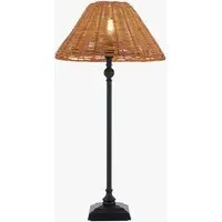 Siwa Table Lamp - Dark Rattan, Matt Black by Perch & Parrow, image 2