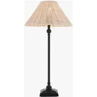 Siwa Table Lamp - Natural Rattan, Matt Black by Perch & Parrow, alternate view