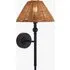 Siwa Wall Light - Matt Black, Dark Rattan by Perch & Parrow, image 3