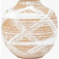 Small Decorative Vase - Brown & White alternate view