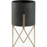 Small Metal Planter - Grey, Metal alternate view