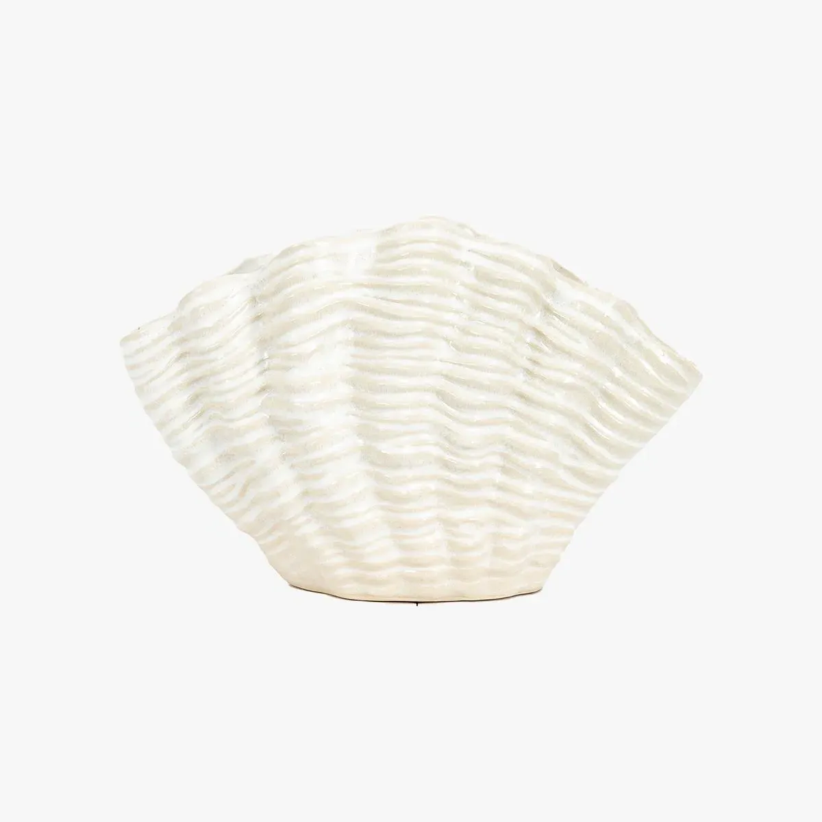 Small Shell Vase - White, Ceramic product
