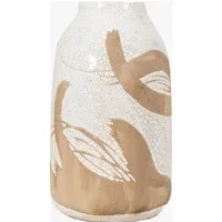 Small Vase with Crackle Glaze - White & Brown alternate view