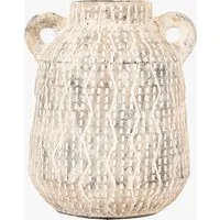 Small Vase with Engraved Patterns - Earthy White alternate view