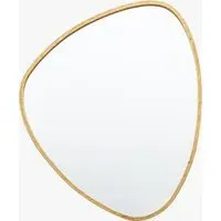 Small Wall Mirror with Gold Trim - Curved alternate view