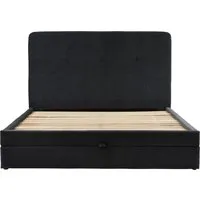 Snoozer Double Bed Frame with 2 Drawer Storage - Black, Velvet alternate view
