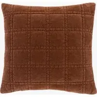 Solace Quilted Cushion - Rust, Cotton Velvet by Perch & Parrow, image 2