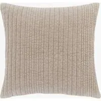 Solace Velvet Stitched Cushion - Taupe by Perch & Parrow, alternate view