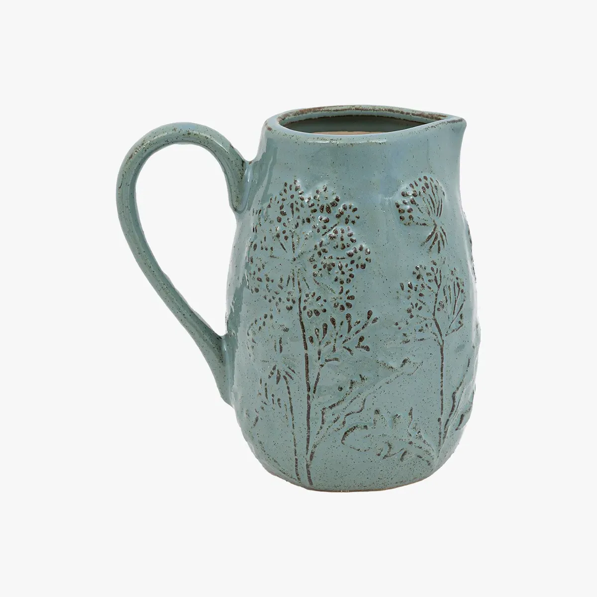 Springdale Embossed Ceramic Jug - Duck Egg product