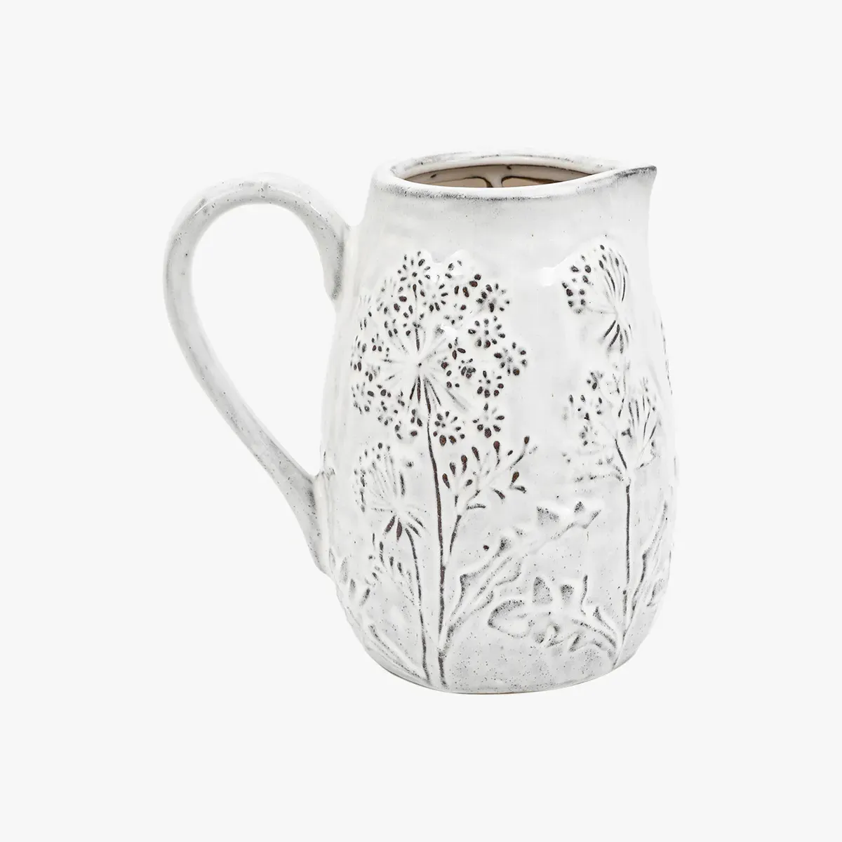 Springdale Embossed Ceramic Jug - Stone product