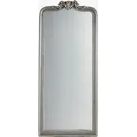 Standing Mirror with Ornate Frame - Silver alternate view