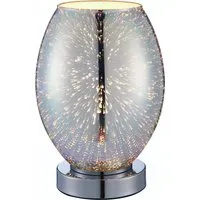 Starlette Holographic Glass Table Lamp - Silver, Chrome alternate view