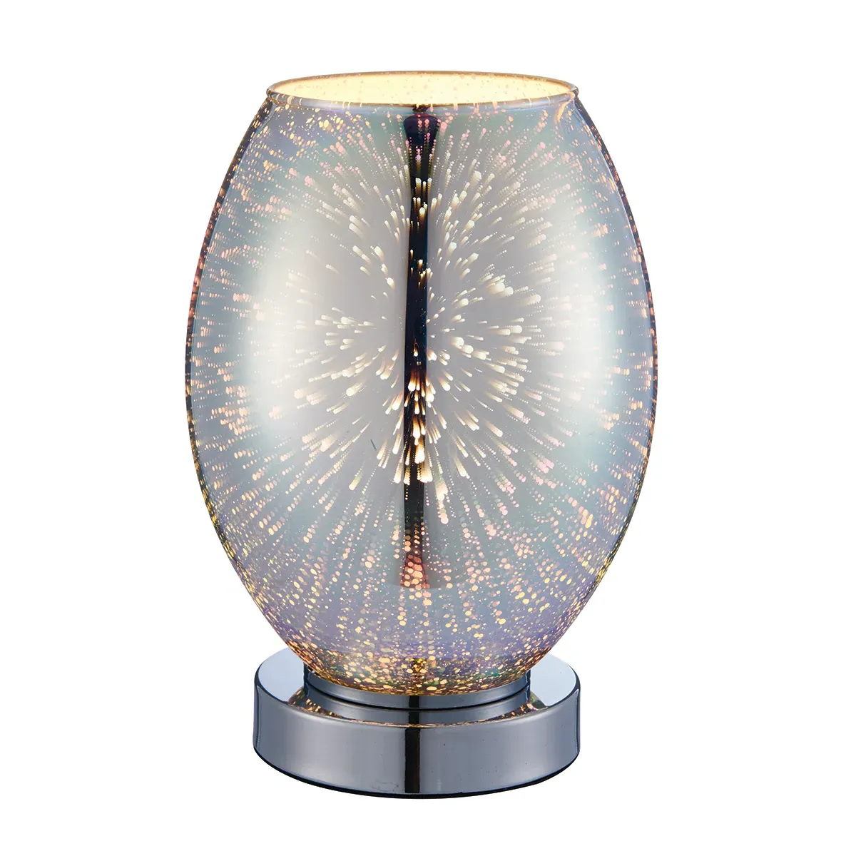 Starlette Holographic Glass Table Lamp - Silver, Chrome product