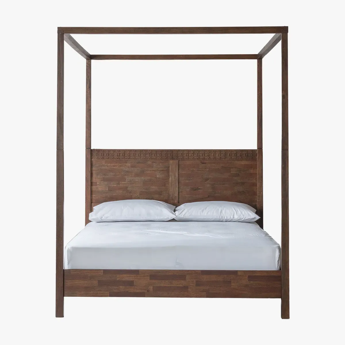 Super King Four Poster Bed - Natural, Wood product