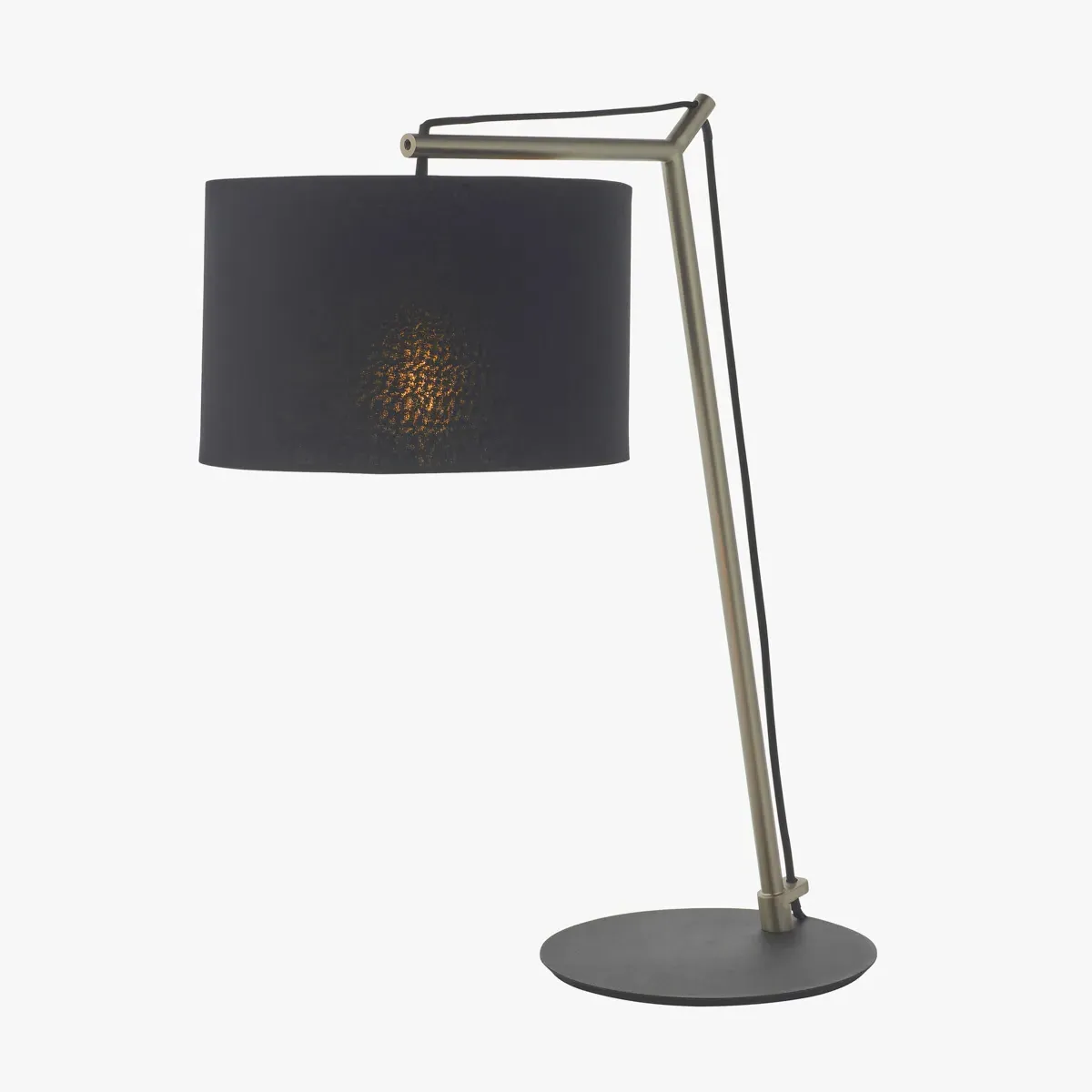 Table Lamp with Black Shade - Nickel product
