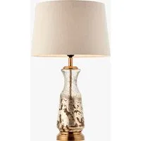 Table Lamp with Glass Base - Cream, Linen alternate view