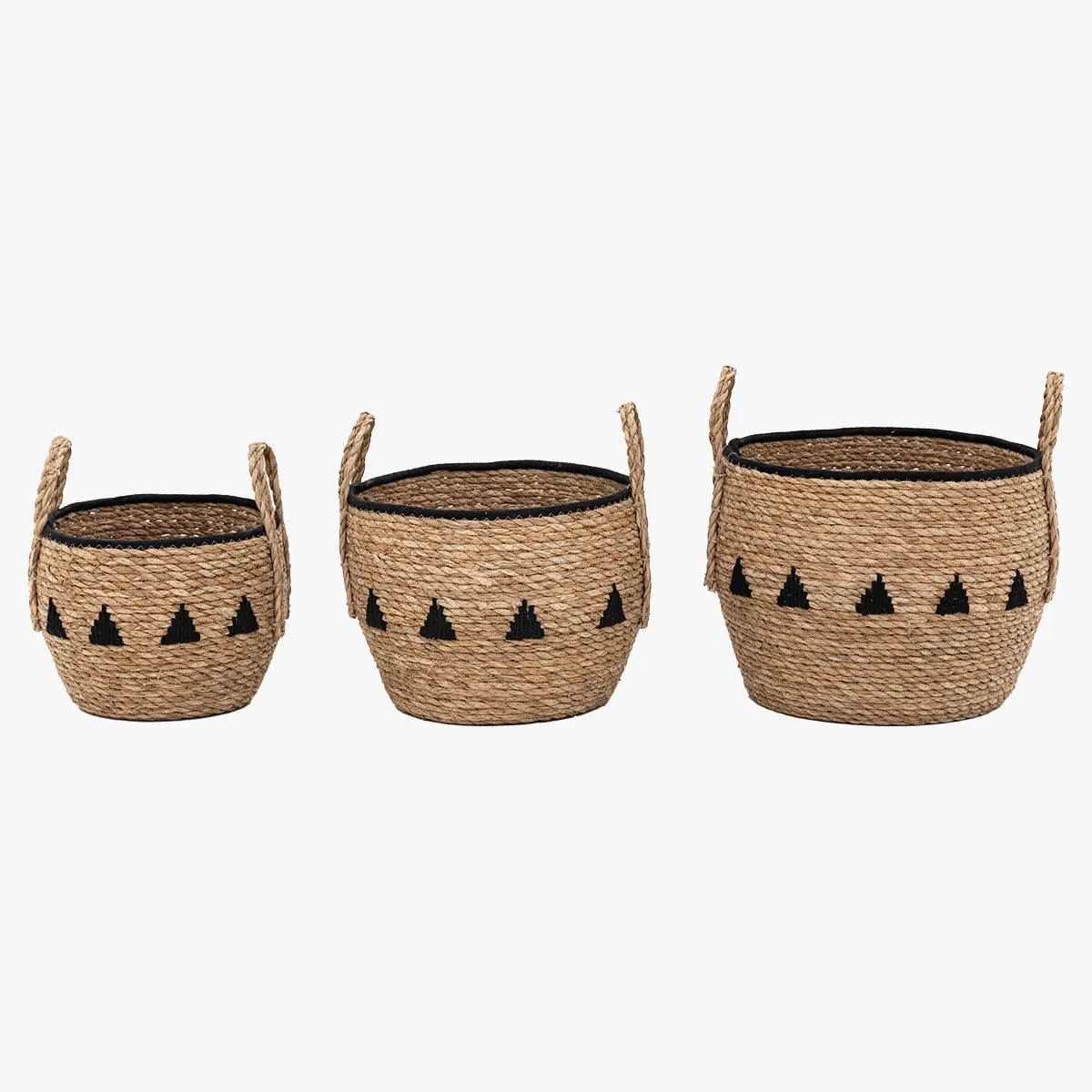 Tejido Set of 3 Baskets - Natural, Black product