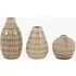 Thea Ceramic Ridged Bud Vases Set of 3 - Natural by Perch & Parrow, image 3