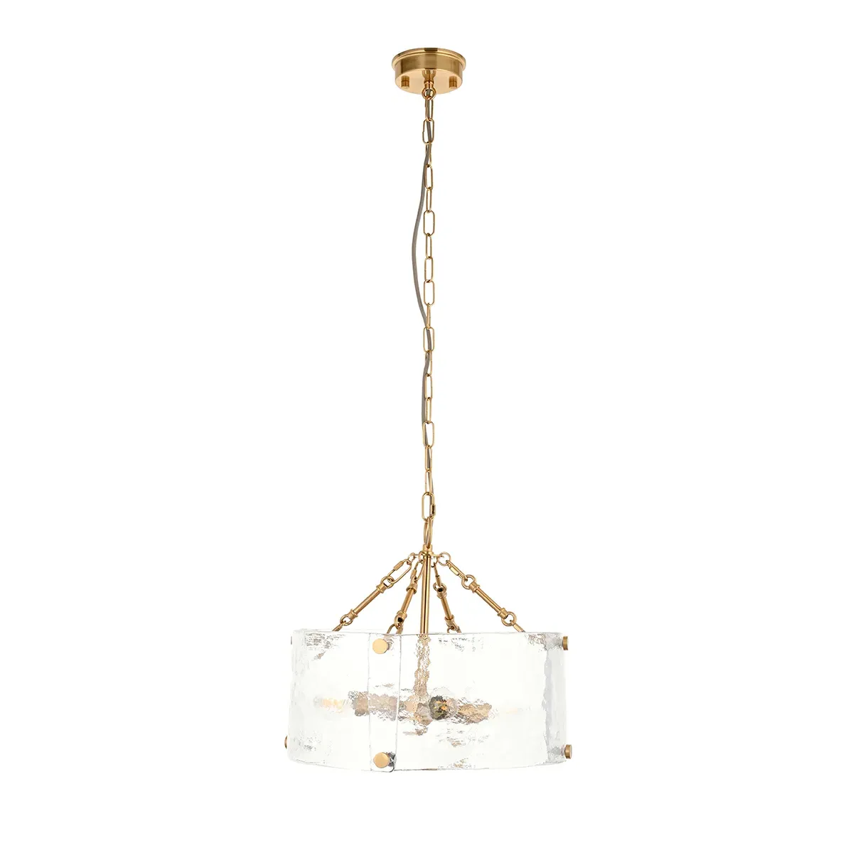 Theresa 4-Light Pendant - Brass, Textured Glass product