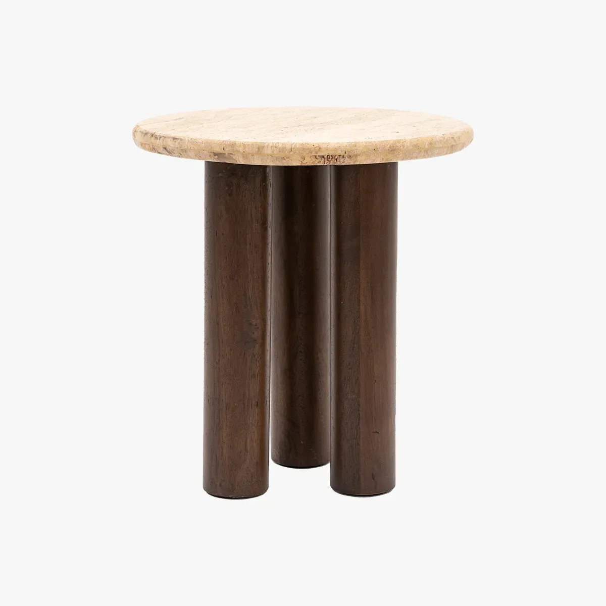 Tibur Side Table - Travertine, Mango Wood product