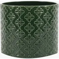 Tilly Embossed Planter - Green alternate view
