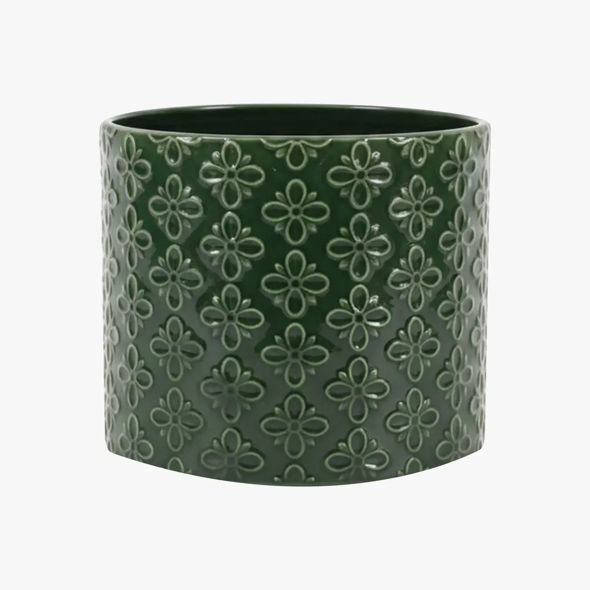 Tilly Embossed Planter - Green product