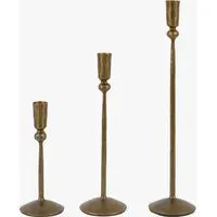 Tilo Metal Candle Sticks Set of 3 - Gold by Perch & Parrow, image 2