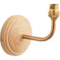 Timbal Arc Wall Fitting - Brass, Ash Wood alternate view