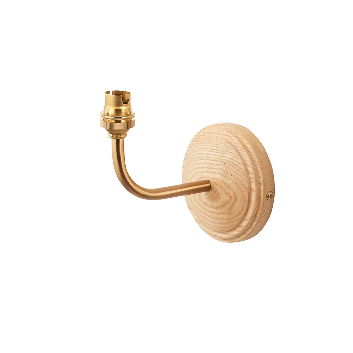 Timbal Arc Wall Fitting - Brass, Ash Wood product