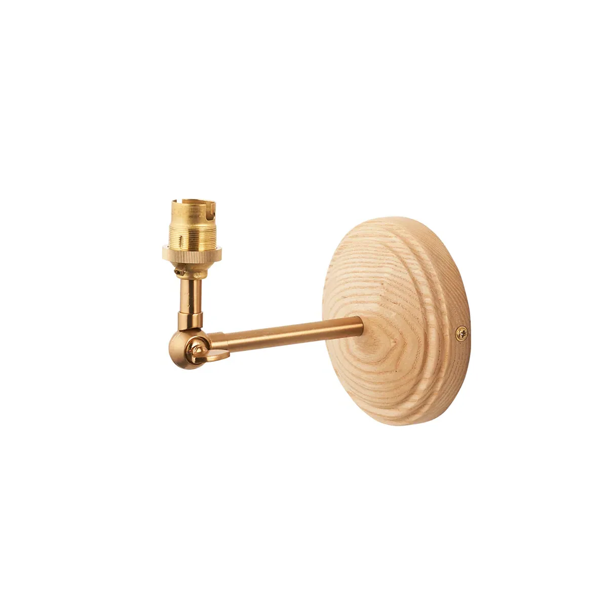 Timbal Wing Wall Fitting - Brass, Ash Wood product