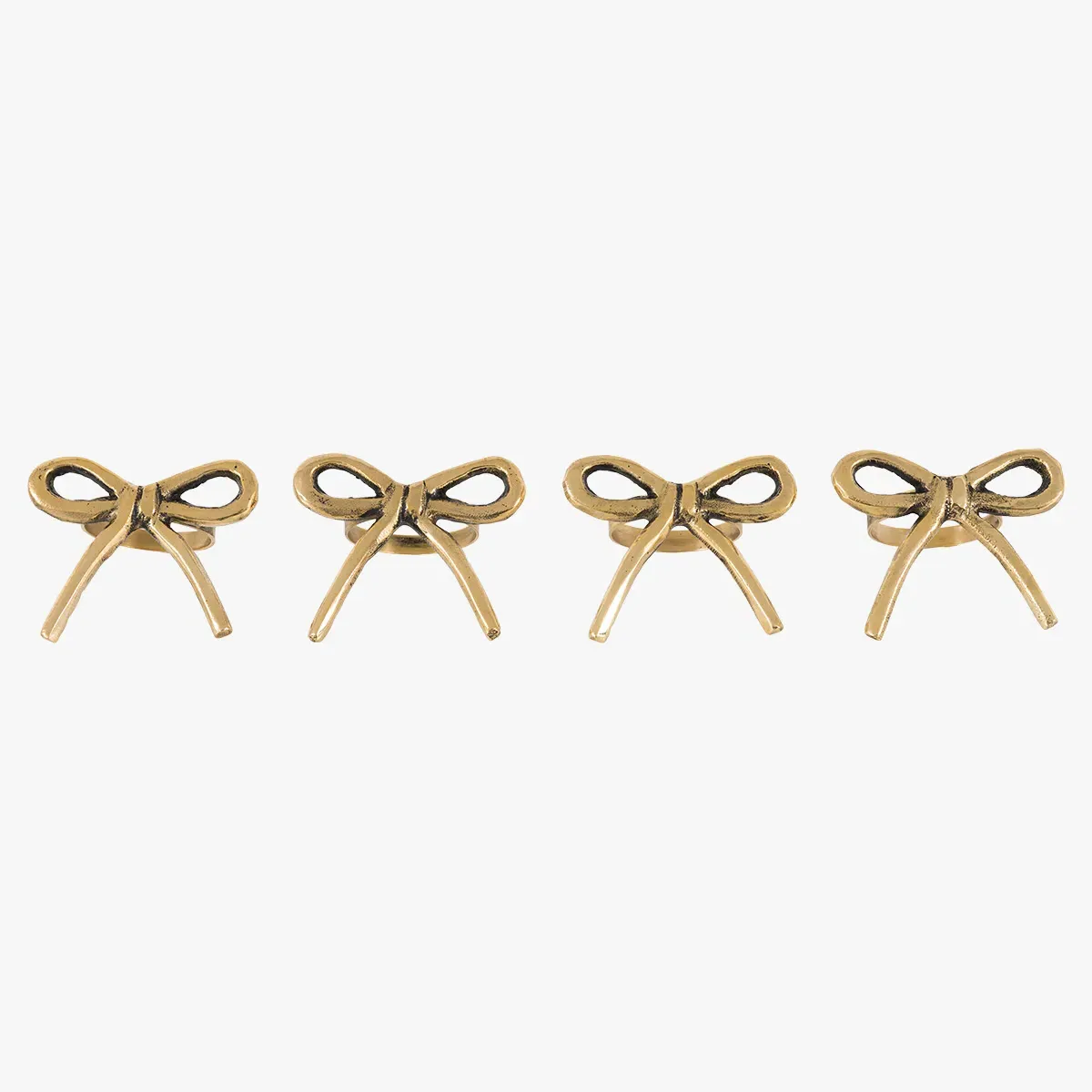 Timeless Tidings Bow Napkin Rings, Set of 4 by Perch & Parrow