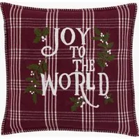 Timeless Tidings Joy to the World Cushion by Perch & Parrow, alternate view