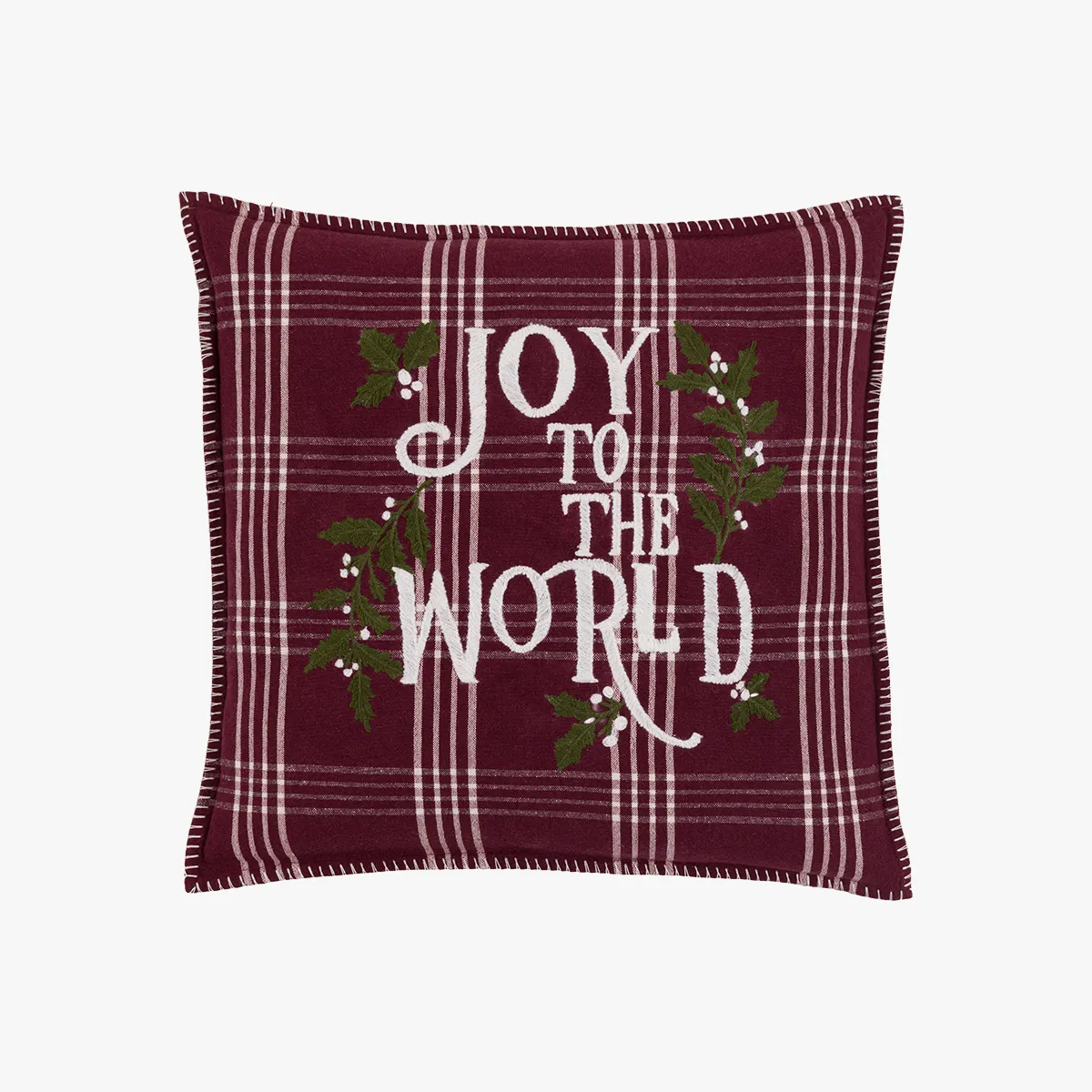 Timeless Tidings Joy to the World Cushion by Perch & Parrow