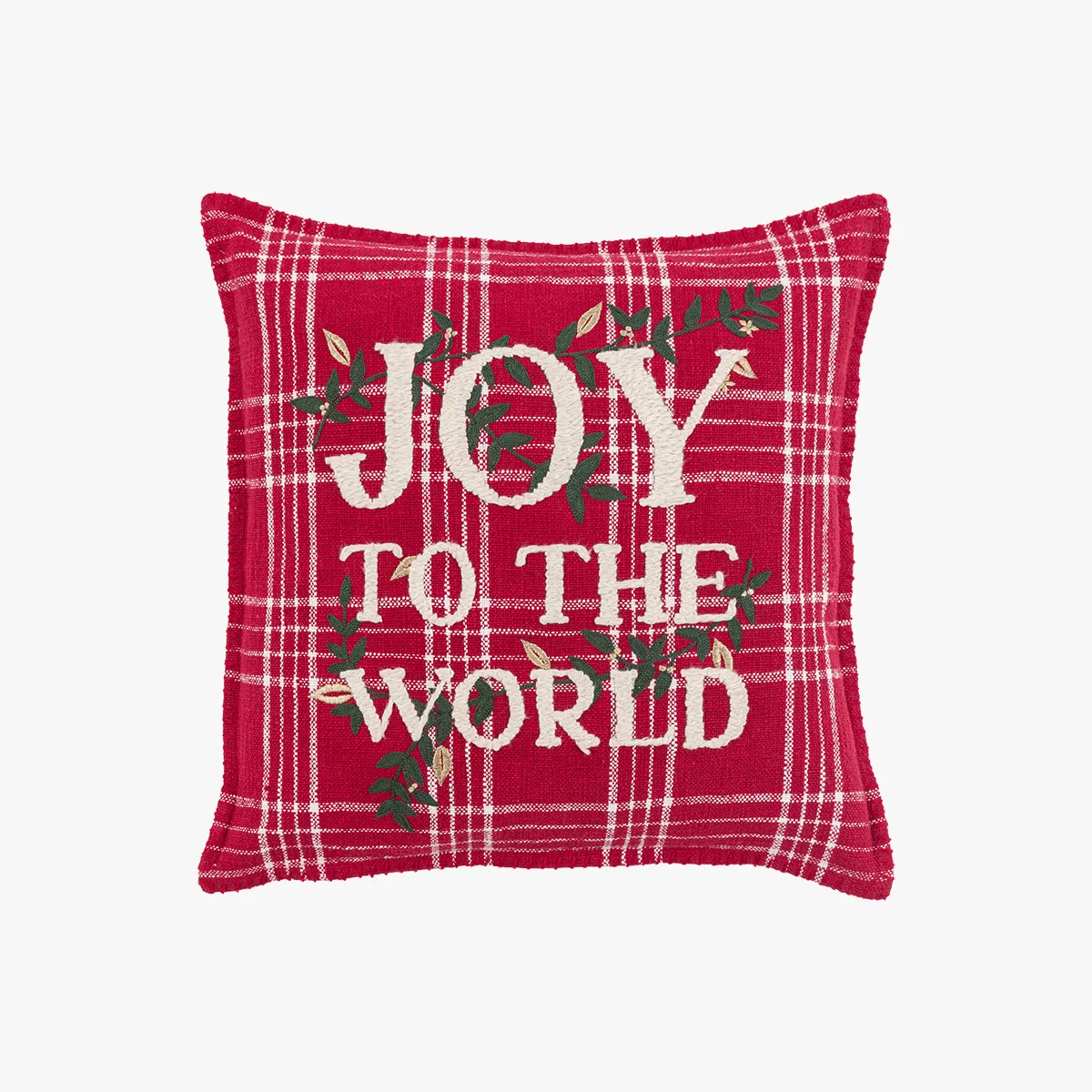 Timeless Tidings Joy to the World Cushion by Perch & Parrow