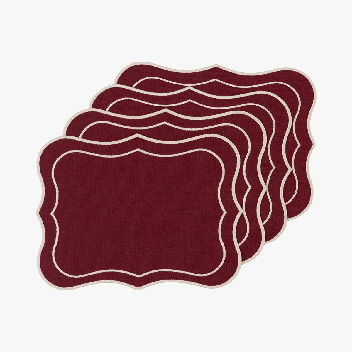 Timeless Tidings Scallop Placemats Set of 4 by Perch & Parrow