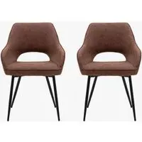 Tova Dining Chair Set of 2 - Brown alternate view