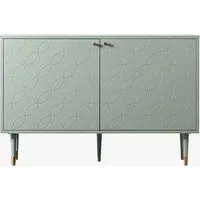 Two Door Cabinet with Geometric Design - Mint alternate view