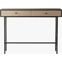 Two Drawer Console Table - Black, Oak alternate view