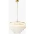 Vallauris 6-Light Pendant Light - Brushed Aged Brass, Clear Ribbed Glass by Perch & Parrow, image 3