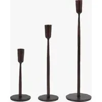 Varenna Metal Candle Sticks Set of 3 - Brown by Perch & Parrow, image 2