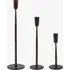 Varenna Metal Candle Sticks Set of 3 - Brown by Perch & Parrow, image 3