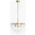 Verona 3-Light Pendant Light - Brushed Aged Brass, Clear Bubble Glass by Perch & Parrow, image 3