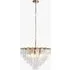 Verona 5-Light Pendant Light - Brushed Aged Brass, Clear Bubble Glass by Perch & Parrow, image 3