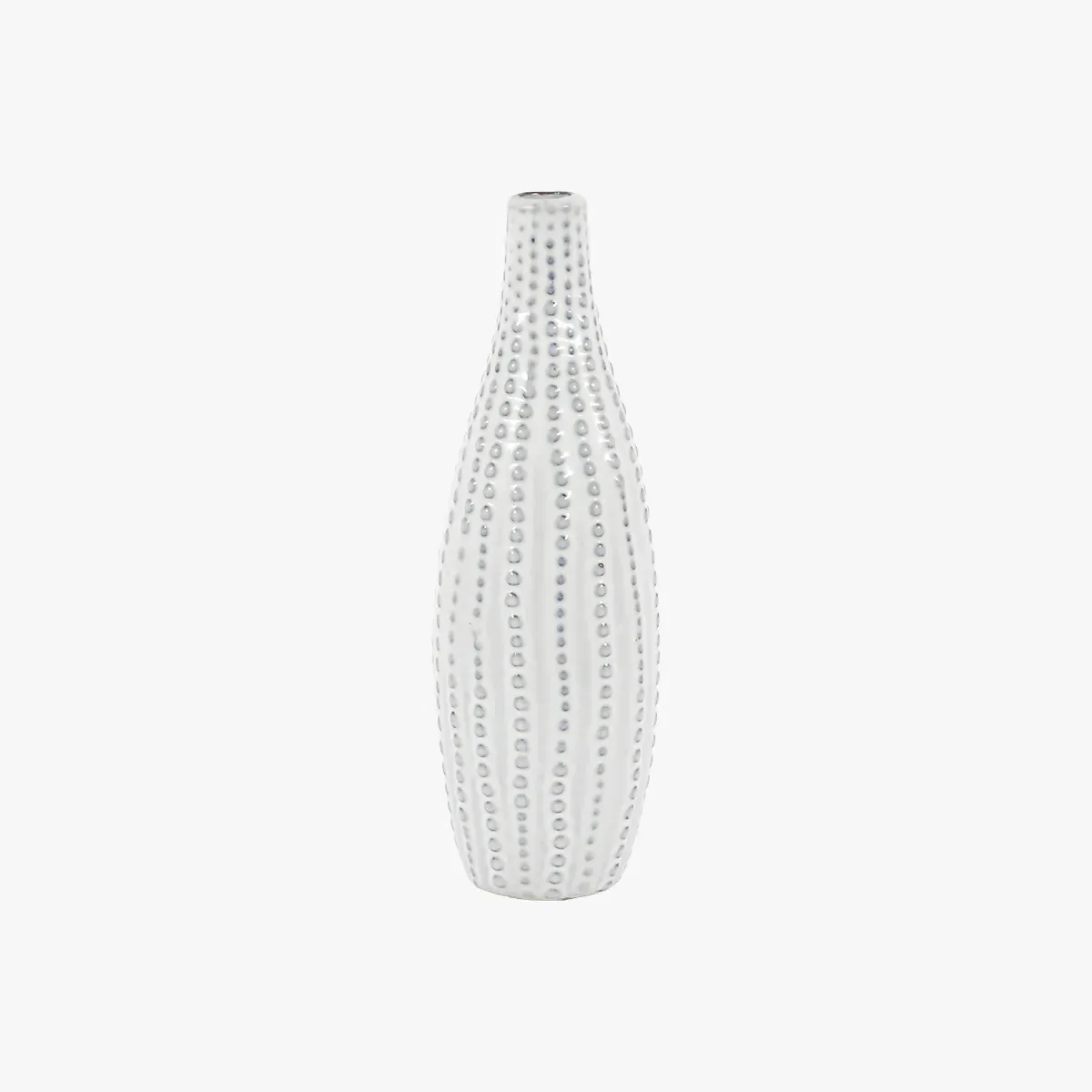 Veyra Small Beaded Vase - White product